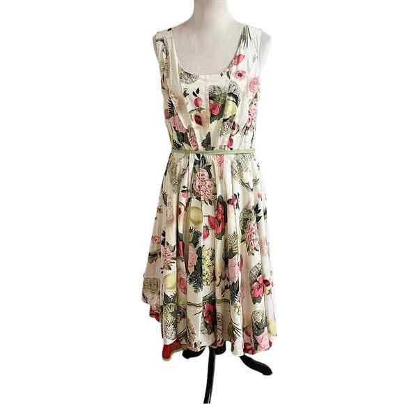 Lapis Dresses & Skirts - Lapis Floral & Fruit Fit & Flare Tutu Sundress Size Large